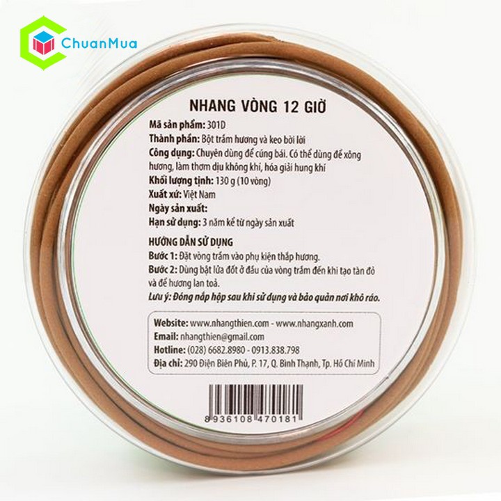 Nhang Khoanh - Nhang Vòng Trầm Hương Cao Cấp 12h (Nhang Sạch, Nhang Xanh, giá sỉ...)