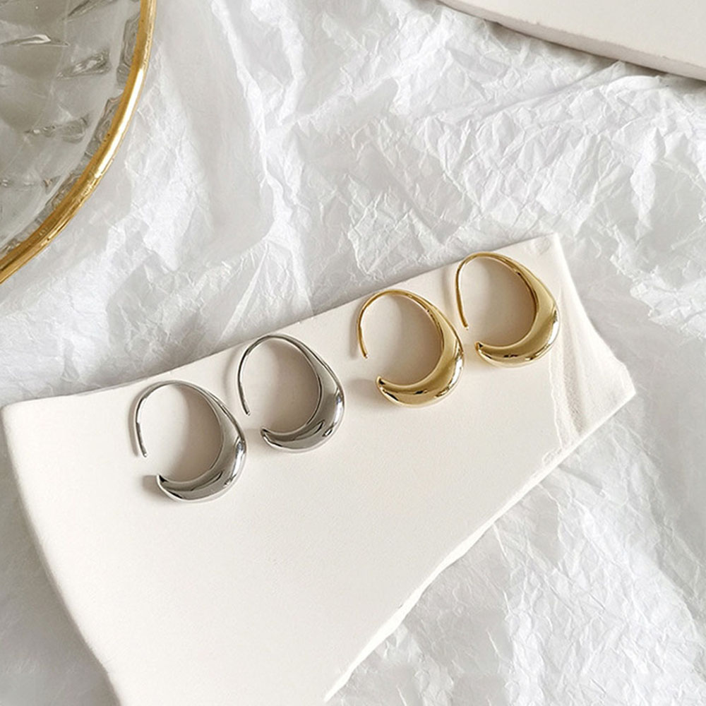 Hoa Tai Dáng Dài Mặt Hình Bán Nguyệt Độc Đáo Thời Trang Cho Nữ