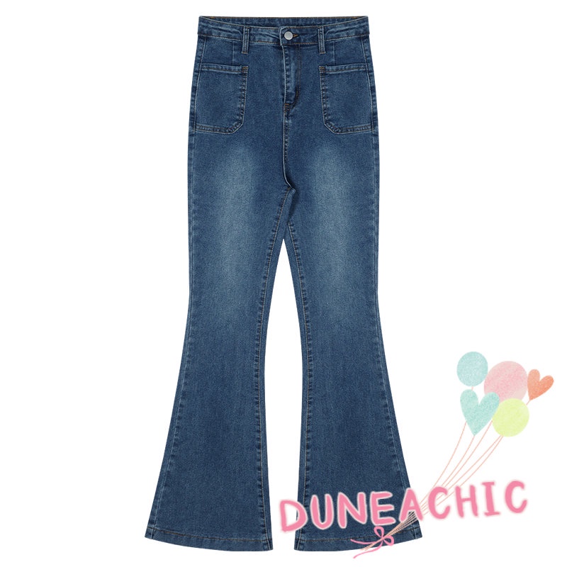 DUNEA Quần Ống Loe Lưng Cao Thời Trang Gợi Cảm Dành Cho Nữ