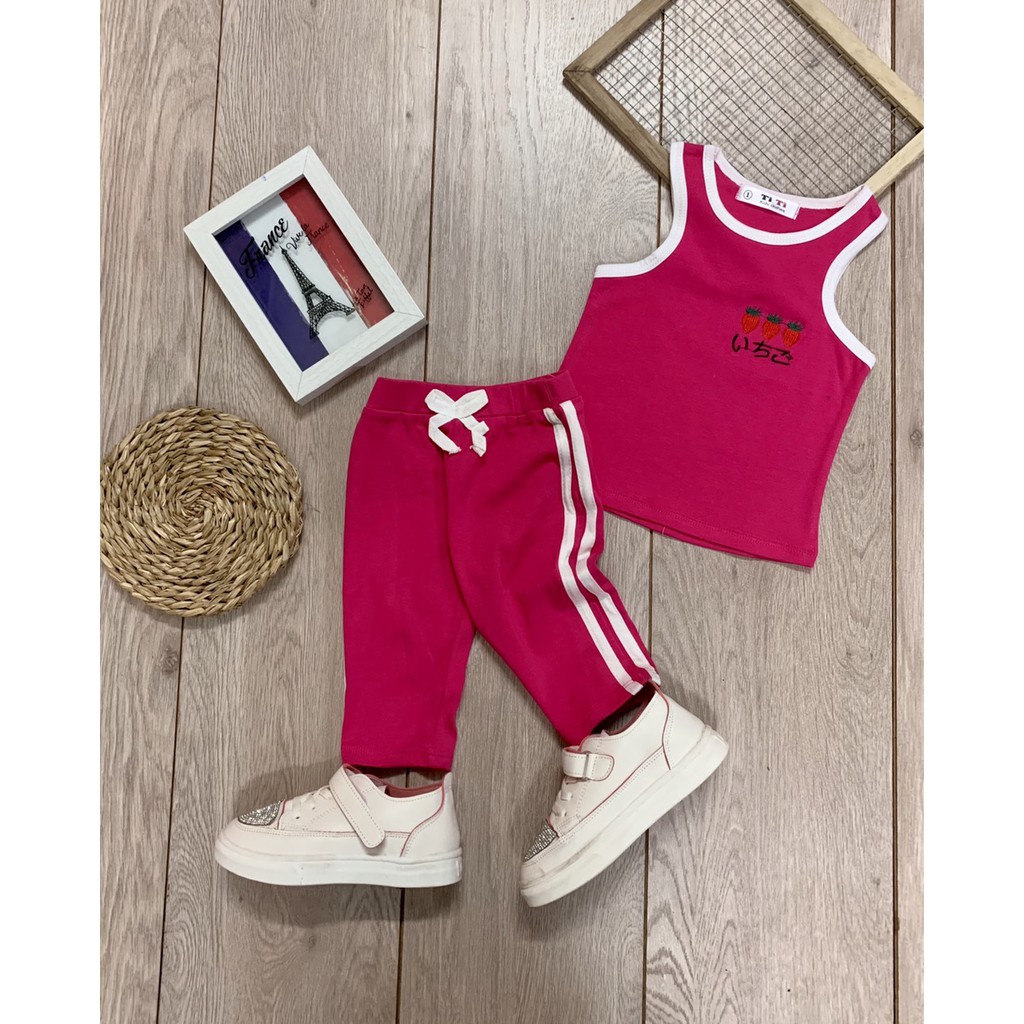 SET TRÁI DÂU CHO BÉ IU - COTTON 100% -SÉT CHO BÉ MÙA HÈ