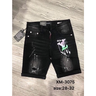 Quần short jean nam lv, short nam co dãn mẫu phối cao cấp đủ size bees-fashion
