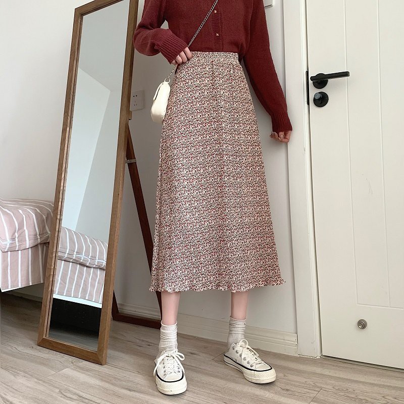 [CICIDREAM] Chân váy dài hoa nhí Hàn Quốc, xếp ly nhỏ cực điệu, cực xinh, chân váy dài hoa nhí chất đẹp | BigBuy360 - bigbuy360.vn