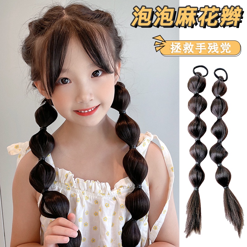 (MớI) Dây BuộC TóC Giả ThắT BíM TóC Cho Bé GáI