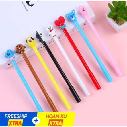 Bút viết BT21 - nhóm BTS - bút gel bút xanh