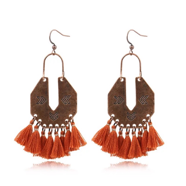 Bông tai tua rua phong cách du mục- Khăn turban