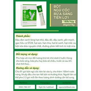 Bột ngũ cốc bữa sáng tiện lợi 11 loại hạt lolifood hộp 20 gói - ngũ cốc dinh dưỡng cho bữa sáng bận rộn, bữa phụ vui vẻ