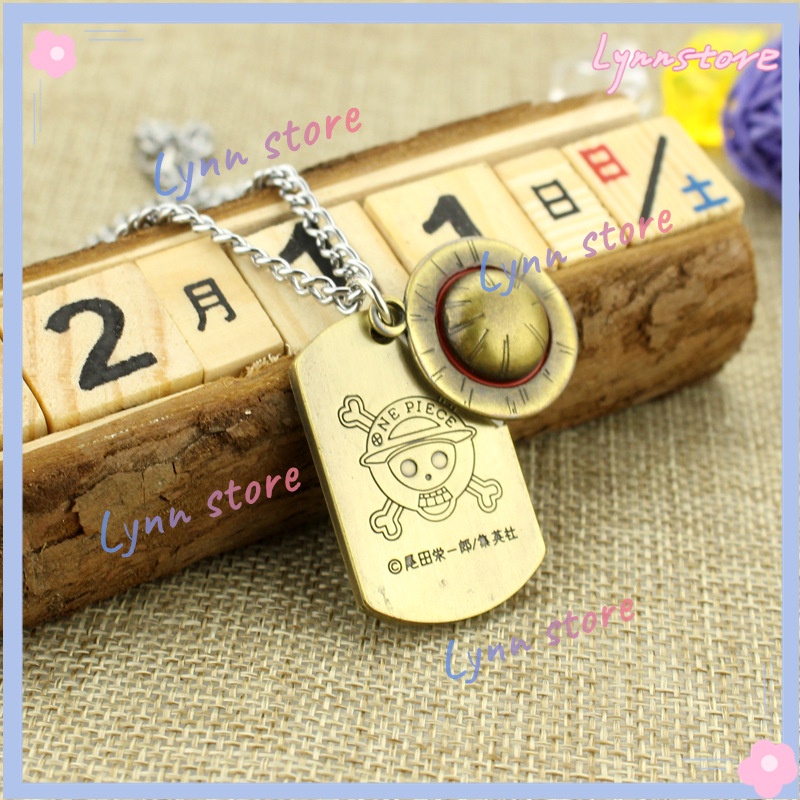 Vòng cổ Hợp Kim Mặt Hình Nón Rơm Luffy Trong Phim One Piece Nhật Bản Thời Trang Cho Cặp Đôi