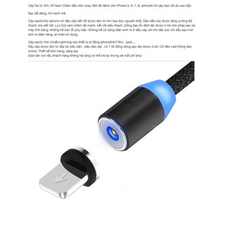 Cáp sạc nam châm 360 - HÀNG CAO CẤP