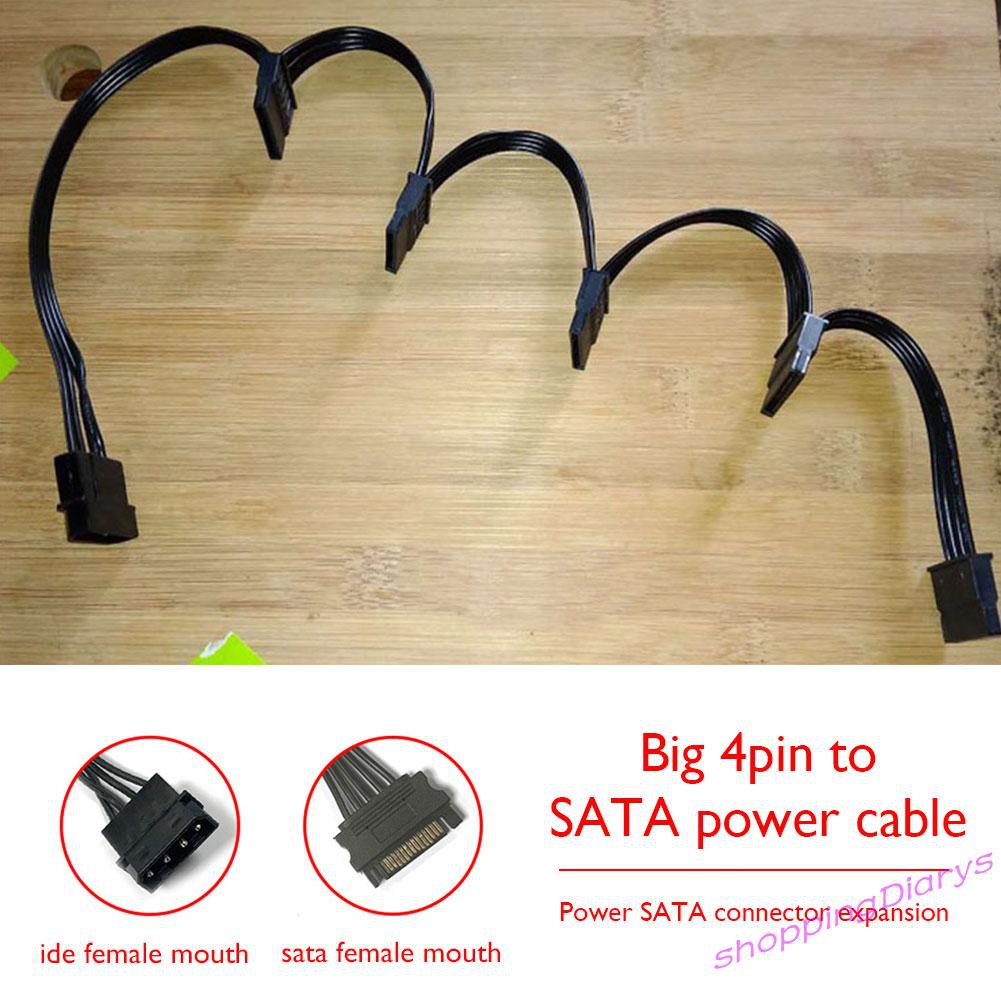 Dây Cáp Chia Nguồn 4 Pin 1 Sang 5 Sata 15 Pin 78cm