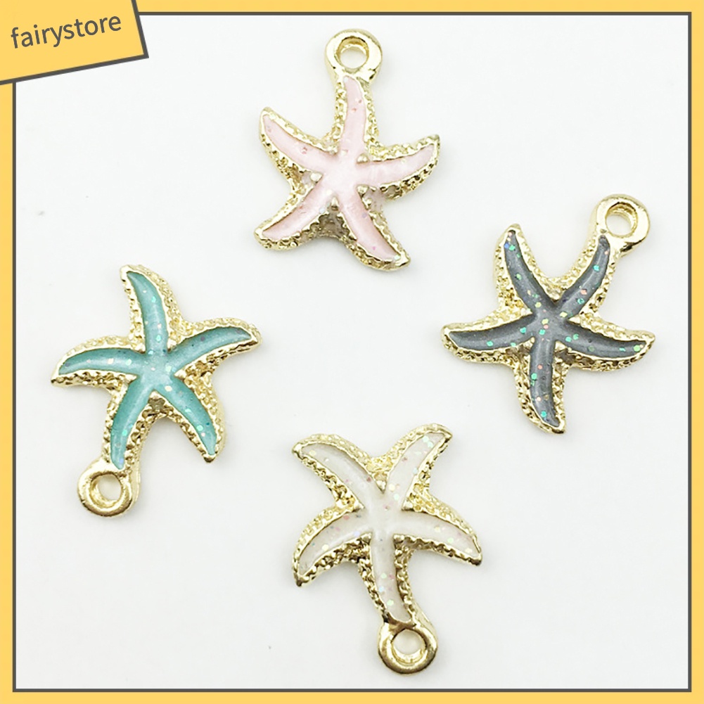 Set 10 Mặt Dây Chuyền Hình Sao Biển / Vỏ Sò Handmade DIY