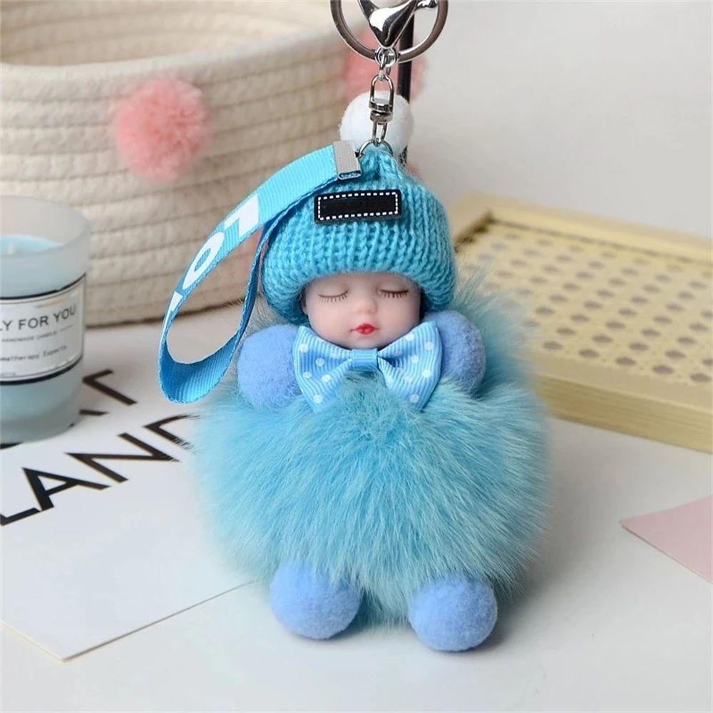 AUGUSTINA Móc Khóa Bông Xù Đáng Yêu Cho Nữ