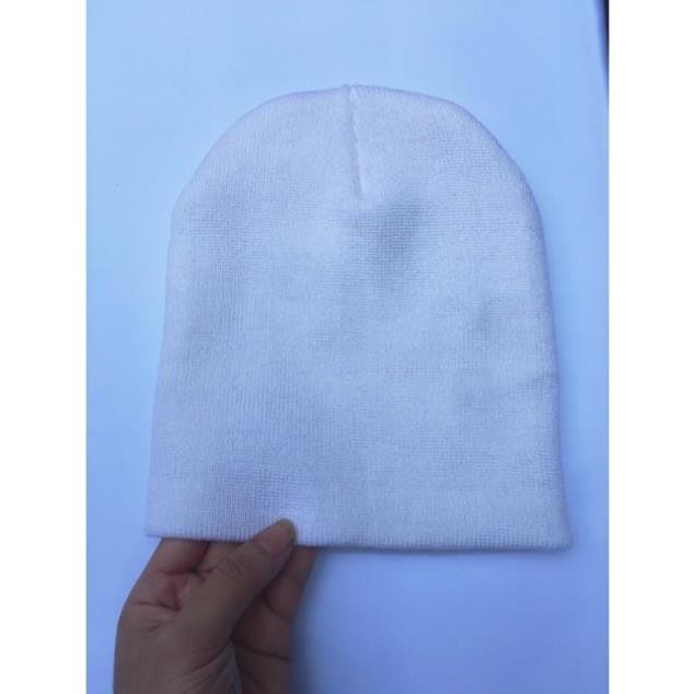 Mũ Len Beanie Trơn Dáng Ngắn 21cm :):););){ Bán Sỉ }