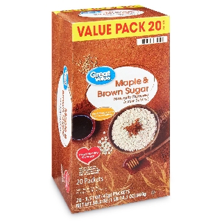 (20 gói) Oatmeal ăn liền vị đường nâu Great Values