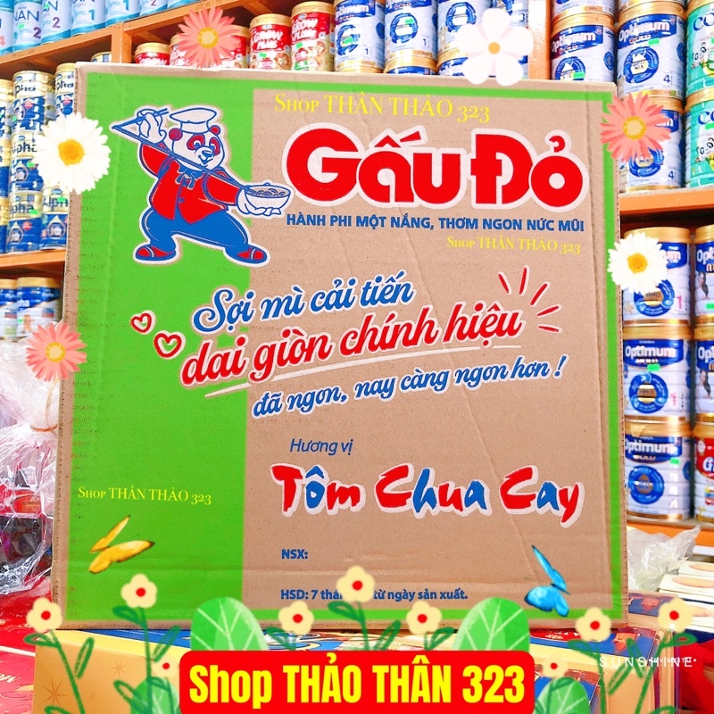 Thùng 30 Gói Mì Gấu Đỏ