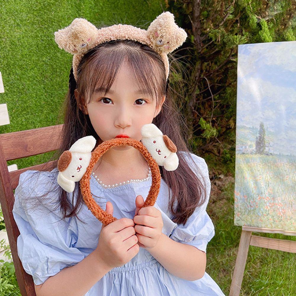 Băng Đô Cài Tóc Vải Bông Mềm Mại Họa Tiết Hoạt Hình Dễ Thương