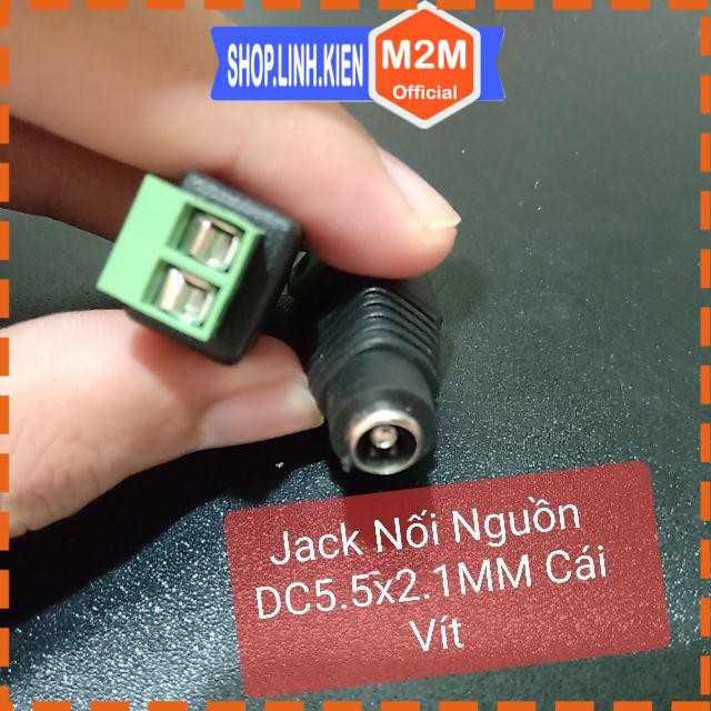 Jack Nối Nguồn DC5.5x2.1MM Cái Vít 5.5x2.1 Jack Cái Camera