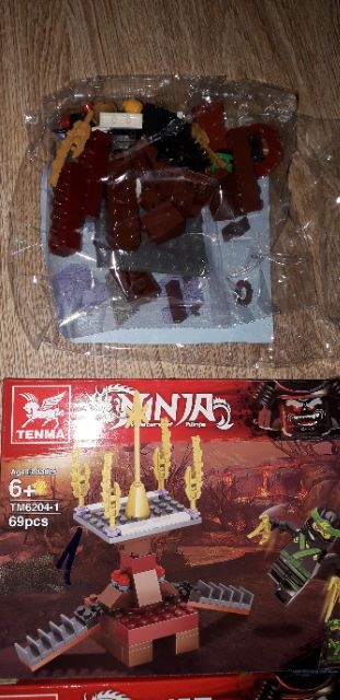 Combo 4 hộp Lego Ninjago Ngôi Đền thiêng 6204 trọn bộ