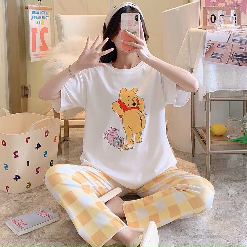 Đồ Bộ Mặc ở Nhà Bộ Đồ Ngủ Nữ Quần Dài Pijama Thun Lạnh Đẹp [CODE 49-52] Freesize Từ 45-55Kg - BB REAL