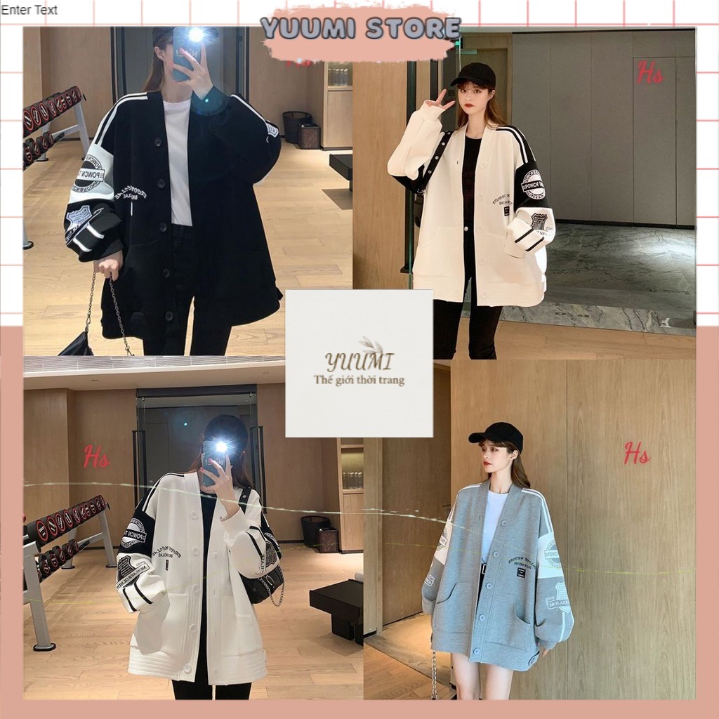 Áo Khoác Cardigan In Logo Chữ Brcon Cúc Cài Mã 618 - YUUMI STORE