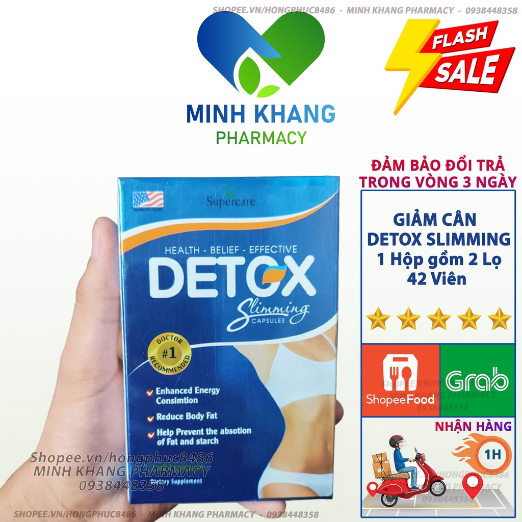 GIẢM CÂN DETOX HỘP 2 LỌ MKPH Che tên sản phẩm