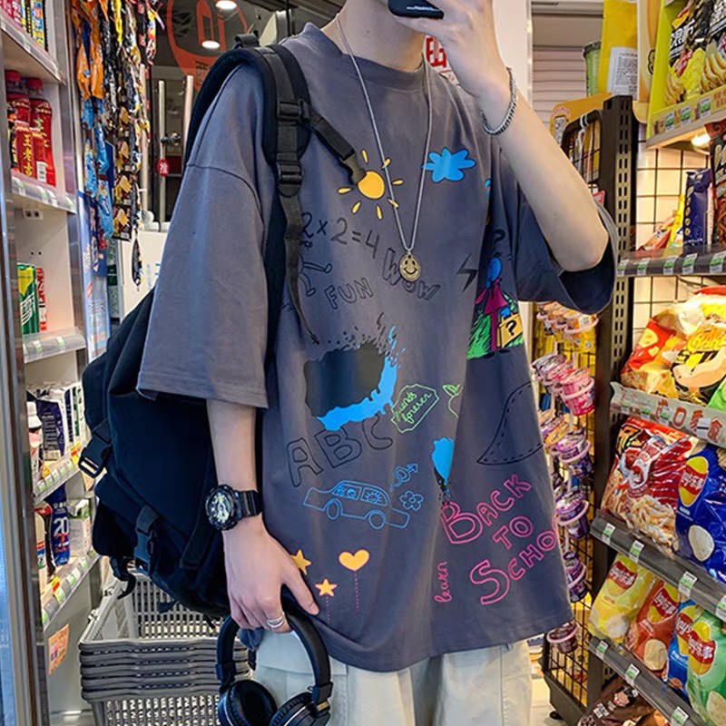 Áo phông nam nữ unisex IN HÌNH SIÊU HOT tay lỡ oversize, chất liệu cotton | BigBuy360 - bigbuy360.vn