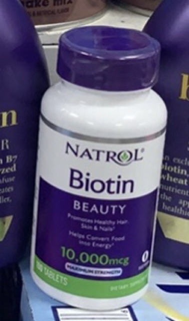 Hàng Mỹ - Viên Nhai Đẹp Da, Tóc và Móng Natrol Biotin Beauty 5000mcg & 10000mcg