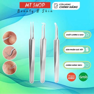Nhíp gắp mụn đầu cong thép không gỉ nhíp cong lấy nặn mụn đầu đen mụn ẩn nhíp gắp mi nối mi nối tóc dễ dàng