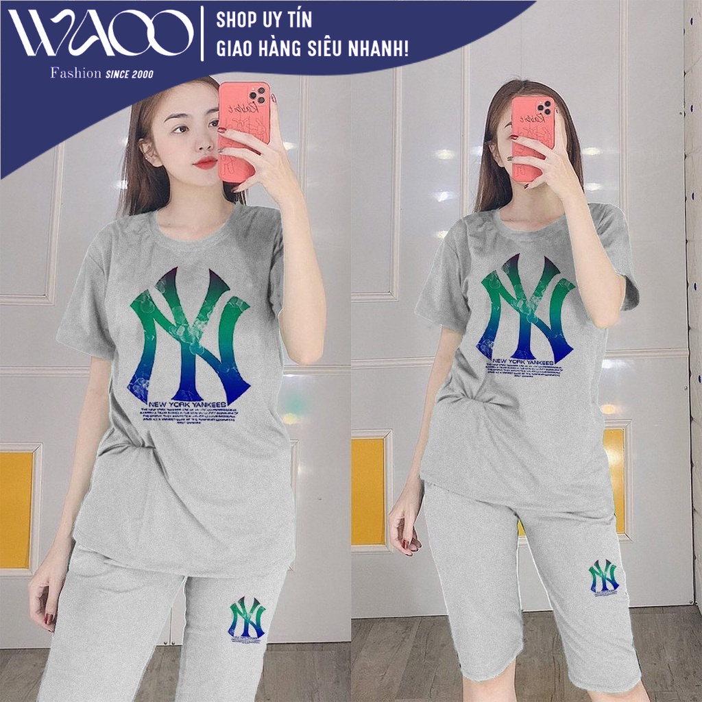 Đồ Bộ Mặc Nhà Nữ Quần Lửng Bigsize Mùa Hè 2023 Thun Cotton Thể Thao Đẹp Dễ Thương Cute Mặc Ngủ Đi Chơi DBN01