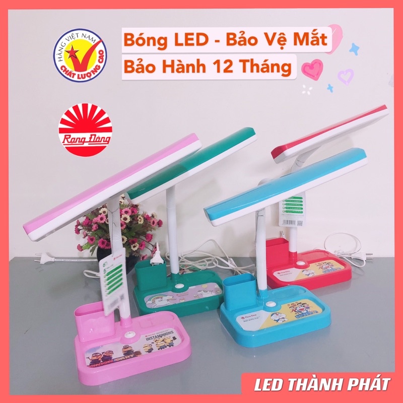 Đèn học để bàn RẠNG ĐÔNG RD01 MẪU MỚI chống cận kèm bóng LED 5W bảo vệ thị lực ánh sáng vàng