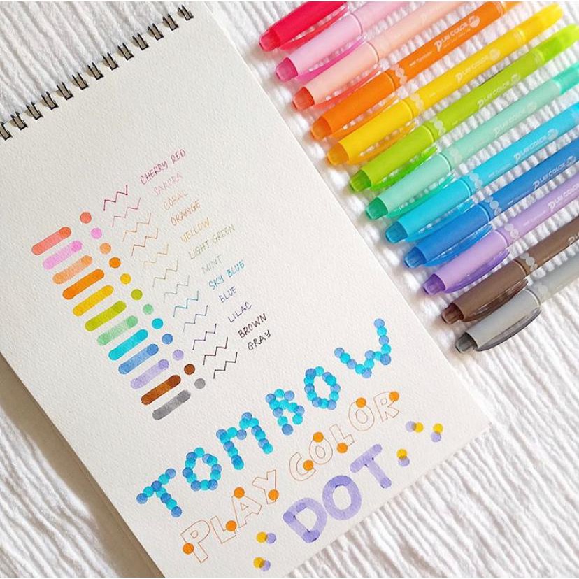 Bộ 3 Bút Và 12 Bút Play Color Dot Tombow Nhật Bản