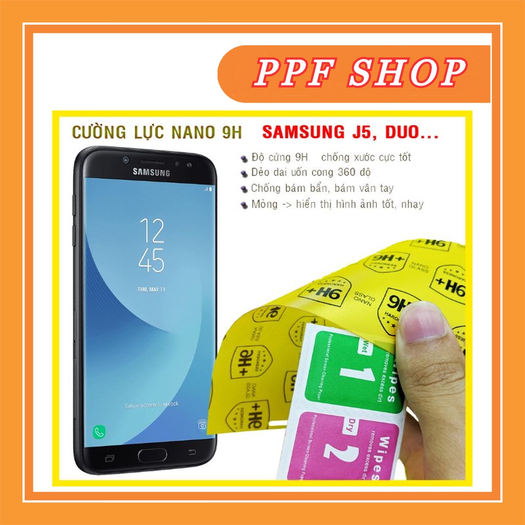 Kính cường lực dẻo nano 9H  Samsung J5 2016, J5 Prime, J5 Pro