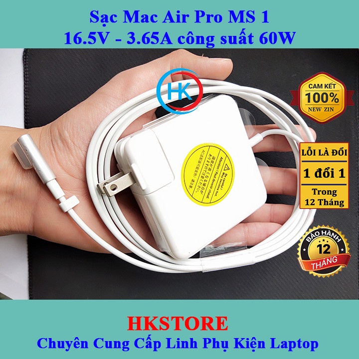 Sạc Macb00k Air Pro 60W magsafe1 16.5V-3.65A Macb00k A1237 A1244 A1304 A1369 A1370 A1374 A1342 A1344 A1278 A1181 A1184