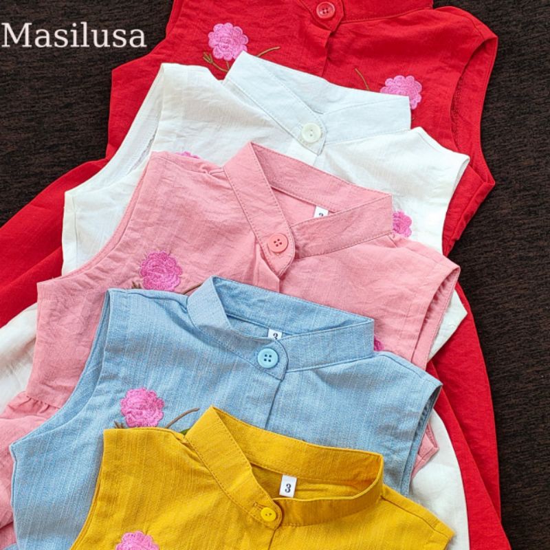 Đầm Lenin thêu bé gái