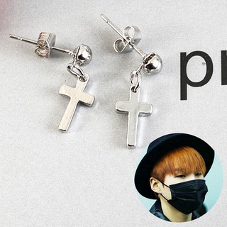 Khuyên tai SUGA thánh giá 1 CẶP- bông tai BTS Unisex titan không gỉ