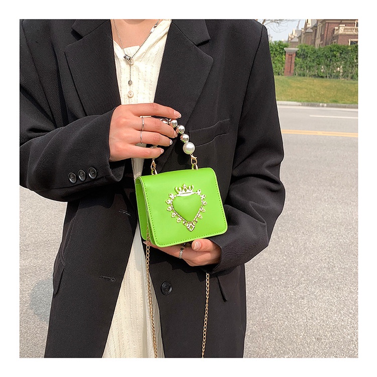 Túi Đeo JASMIN NOIR Chéo Da PU Phối Dây Xích Thời Trang