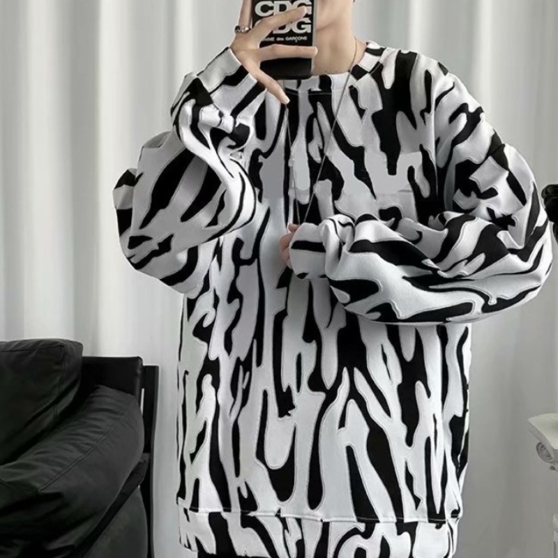Áo Sweater Cổ Tròn In Họa Tiết Ngựa Vằn Cá Tính Thời Trang Cho Nam Size M-2XL