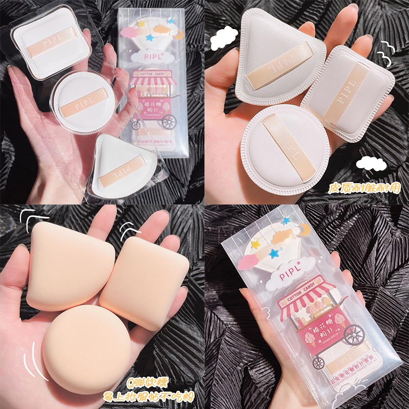 3pcs/set  PIPL  Marshmallow Puff Super Soft Liquid Foundation Puff Wet and Dry  Nội Địa Trung