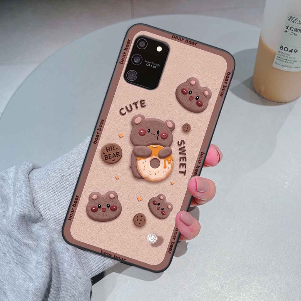 Ốp Samsung S10 Lite bear brick, gấu đáng yêu, dễ thương