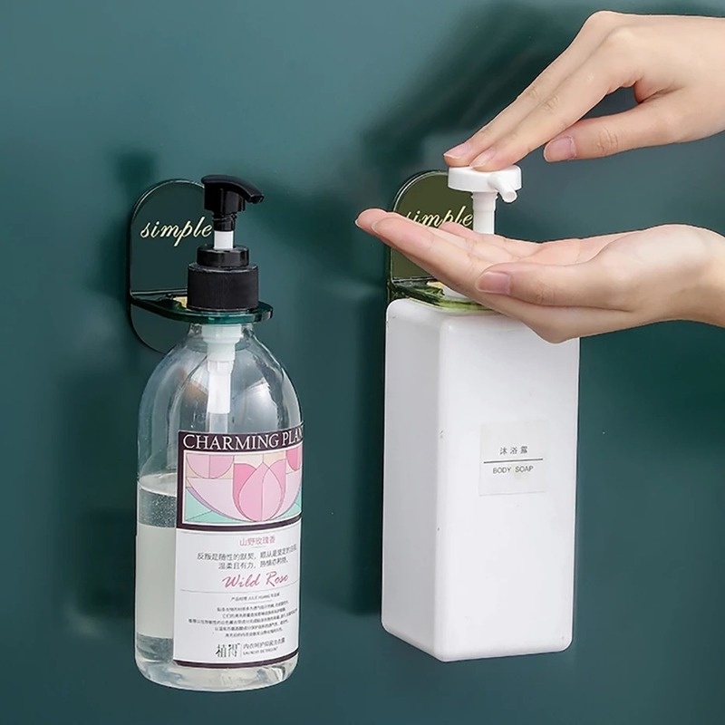 Kệ Dán Tường Tự Dính Mạnh Chống Nước Phong Cách Bắc Âu Dùng Để Đựng Dầu Gội Đầu