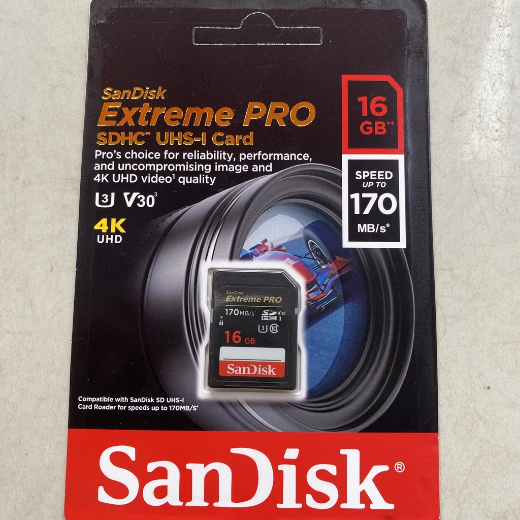 Thẻ nhớ SD Sandisk 16GB 32GB 64GB 128GB Extreme Pro upto 170MB/s cho máy ảnh