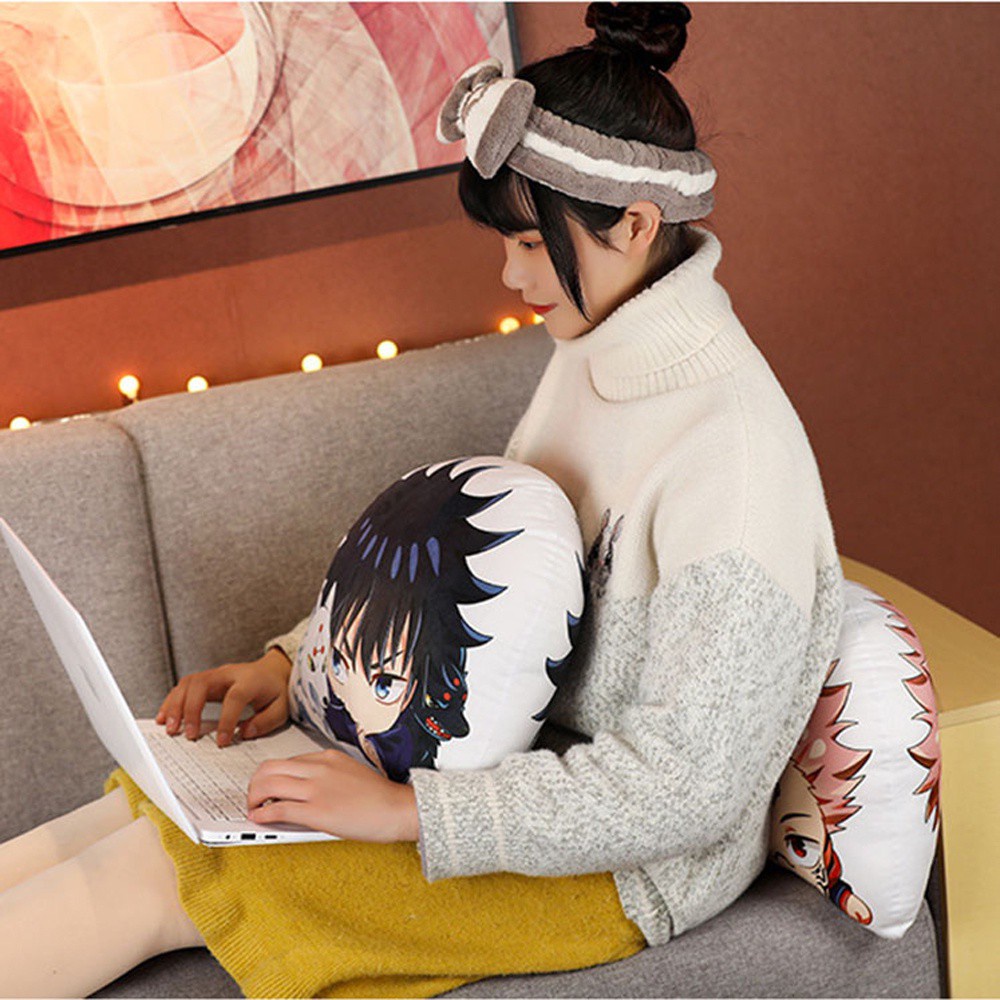 Gối Nhồi Bông Hai Mặt Hình Nhân Vật Fushiguro Megumi Yuji Itadori Gojo Satoru 33x45cm Kugisaki Nobara