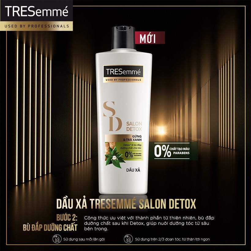 Dầu xả Tresemme Gừng và trà xanh (Trắng) 620g