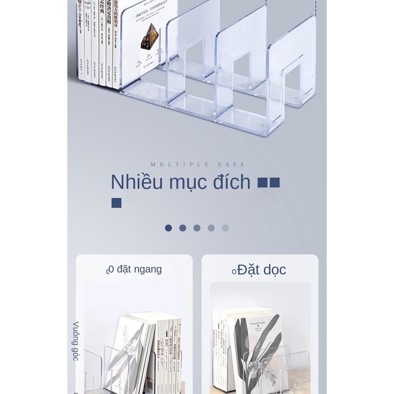Kệ Sách Bằng acrylic Trong Suốt Để Bàn Tiện Dụng