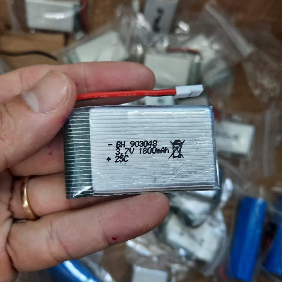 Pin sạc 3.7v 1800mAh cổng nối XH2.54 dùng cho flycam máy bay đồ chơi điều khiển