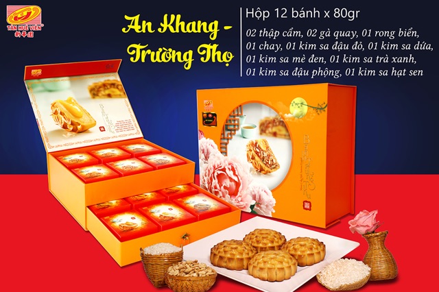 Bánh trung thu Tân Huê Viên Nhân ngọt