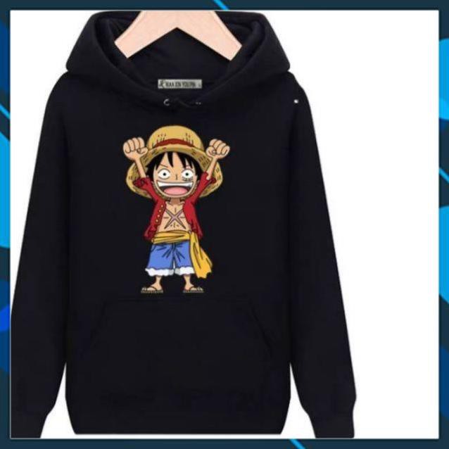 Áo Hoodie Chibi Luffy - One Piece Mũ Rơm