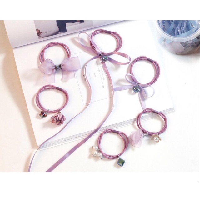 Set hộp 6 dây đôi cột tóc luxury