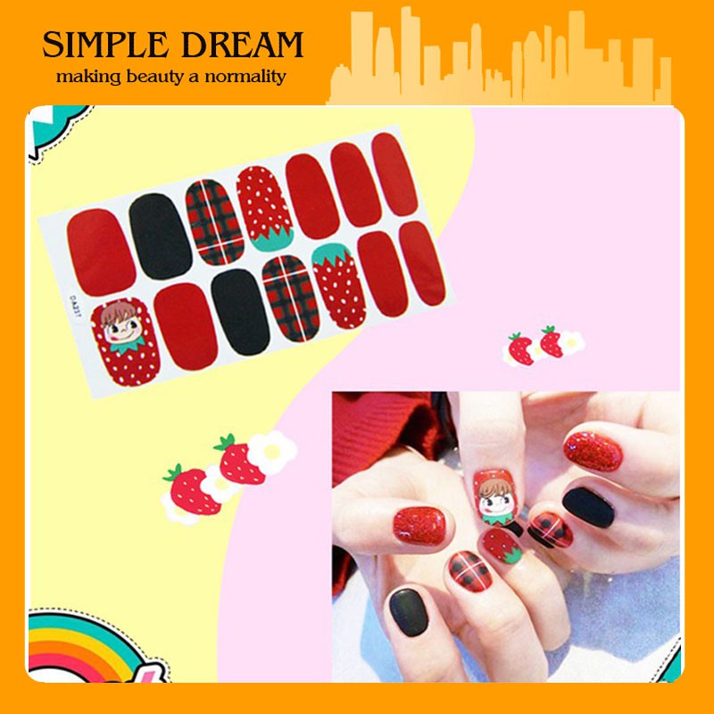 [2019 new] decorative nail sticker small fresh and durable tear resistant