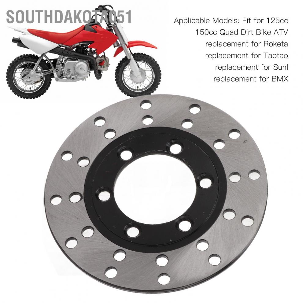 Southdakota051 130mm Front Brake Caliper Disc Rotor Metal Alloy Wearproof for 125cc 150cc Quad Dirt Bike ATV
