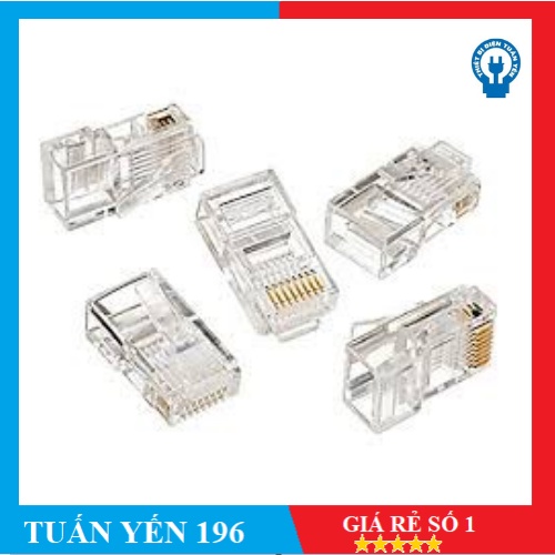 Đầu bấm mạng RJ45 nhựa(1bich/100 hạt mạng)